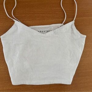 White spaghetti strapped Aeropostale cami tank top